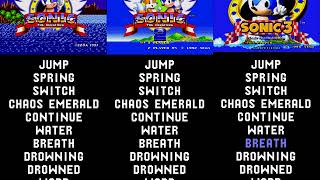 Sonic the Hedgehog Sound Effect and Jingle Comparison [upl. by Bouzoun]