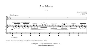 Schubert  Ave Maria D 839  B flat Major [upl. by Atronna]