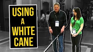 How Blind People Use A White Cane [upl. by Aihtyc]