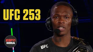 Israel Adesanya recaps win vs Paulo Costa  UFC 253 Post Show  ESPN MMA [upl. by Elrem933]