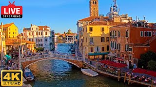 🔴 4K Live Cam of Ponte delle Guglie Venice  View from Hotel Leone Venezia  Live stream ライブカメラ [upl. by Ahsieni]