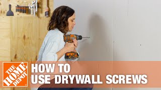 How to Use Drywall Screws  The Home Depot [upl. by Julee]