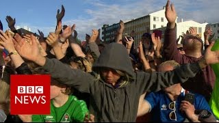 Icelands Viking War Chant  BBC News [upl. by Eilrebmik]