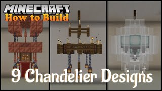 Minecraft 9 Interesting Chandelier Designs Tutorial Part 1 [upl. by Aivatan]