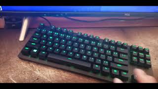 How to change the lighting on Razer Huntsman TE without software  Unboxing Happy Newyears [upl. by Yerac]