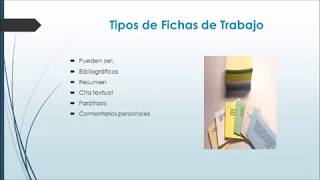 Tipos de Fichas de Trabajo [upl. by Eelyma]