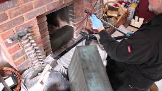 Power Sweeping Demo by Cleaner Chimneys Chimney Sweeps [upl. by Tarrant]