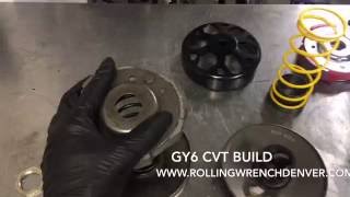 GY6 Clutch And Variator CVT Transmission upgrade Build [upl. by Ruel129]