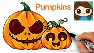 How to Draw a Pumpkin Easy [upl. by Tobin]