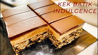 • KEK BATIK INDULGENCE •  Indulgence Batik Cake Recipe EngMalay sub [upl. by Enerahs412]