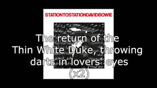 Station to Station  David Bowie  Lyrics [upl. by Fraze]