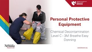 Chemical Decontamination PPE Level C 3M Breathe Easy  Donning [upl. by Dine430]