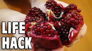 How To Deseed A Pomegranate  Food Life Hack [upl. by Garfinkel753]