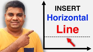 How To Add Horizontal Line In Excel GraphChart [upl. by Melony]