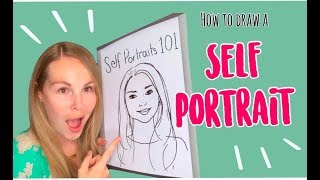 How To Draw A Self Portrait For Kids [upl. by Drareg487]