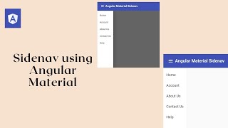 How to create Sidenav using Angular Material [upl. by Eilloh]