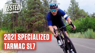 NEW Specialized Tarmac SL7 2021  The Benchmark Road Race Bike Gets Better  TESTED  Bicycling [upl. by Nally]