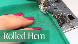 Sewing a Rolled Hem  Pin Hem [upl. by Ellerol]