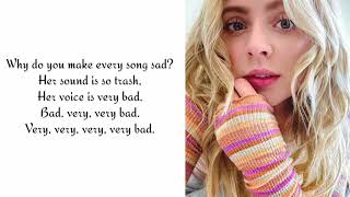 Madilyn Bailey  Overrated Lyrics  She Wrote a Song Using Only Hate Comments 2 [upl. by Ahtelat766]