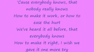 John Legend  Everybody Knows with lyrics [upl. by Eive]