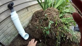 Sump Pump to DOWNSPOUT DRAIN Tips and SAVE SOD tip too DiY [upl. by Ettener]