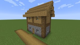 How to build a Minecraft Village Big House 114 plains [upl. by Klos]