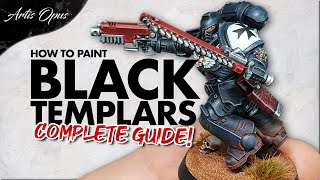 How to Paint BLACK TEMPLARS Black Power Armour made easy Warhammer 40k Deathwatch Scheme [upl. by Salangia]