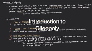 Introduction to Oligopoly [upl. by Enelaehs]