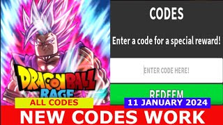 NEW UPDATE CODES Upd Dragon Ball Rage ROBLOX  ALL CODES  JANUARY 11 2024 [upl. by Hoopes]