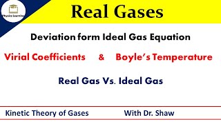 Real Gases  Virial Coefficient  Boyles Temperature  Critical Constants  L10 [upl. by Gonta]