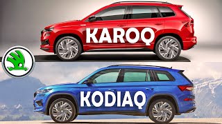 2022 ŠKODA KAROQ vs Skoda KODIAQ SUV Compare [upl. by Ilecara]