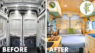 FULL DIY VAN BUILD from Start to Finish  Our Epic Van Life Conversion [upl. by Atiuqin847]