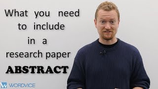 How to Write an Abstract for a Research Paper [upl. by Eeima]