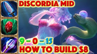 SMITE HOW TO BUILD DISCORDIA  Lady of the Sea Discordia Skin Showcase  Discordia Mid Build [upl. by Linnell]