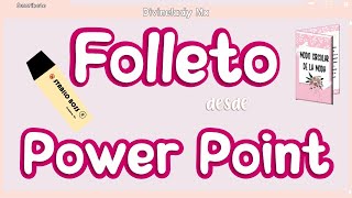 COMO HACER UN FOLLETO CREATIVO EN POWER POINT DIPTICO [upl. by Tonina]