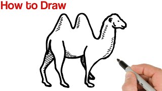 How to Draw Camel Bactrian Easy [upl. by Varney]