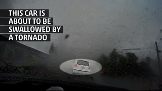 Weather Gone Viral Car Picked Up by Tornado [upl. by Peti853]