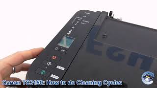 Canon Pixma TS3150TS3151 How to do Cleaning and Deep Cleaning Cycles to Improve Print Quality [upl. by Anglo833]