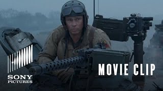 FURY Movie Clip Sherman Tiger Fight [upl. by Relyat25]