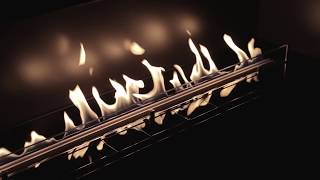 Bio ethanol fireplace to create a design with an infinitely long line of real fire [upl. by Erait34]