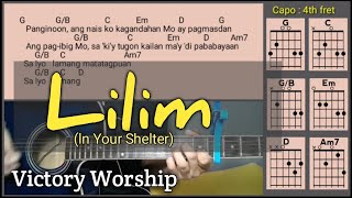 Lilim In your Shelter  Victory Worship Male Version Chords w Lyrics [upl. by Vanya]