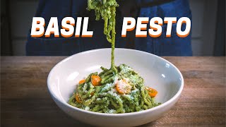 EASY BASIL PESTO PASTA with Toasted Walnuts [upl. by Eahcim68]