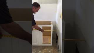 How To Install a Blind Base Kitchen Cabinet in the Corner PremiumCabinetscom [upl. by Vierno]