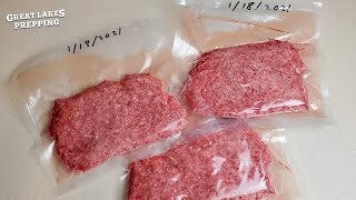 Vacuum Sealing Ground Meat for Freezing with FoodSaver [upl. by Saltsman]