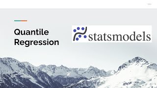 Quantile Regression with statsmodels [upl. by Ynatil571]