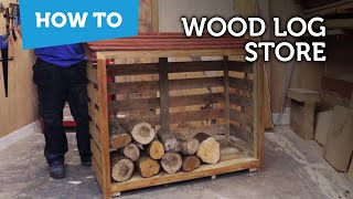 How To Build A Wood Log Store [upl. by Kevyn]