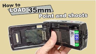 Loading and rewinding 35mm film in a point and shoot camera Beginners Guide [upl. by Daile]