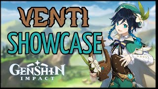 Genshin Impact  Venti Showcase All Skills  Combat [upl. by Oirifrop]