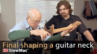 Final shaping a guitar neck [upl. by Annij884]