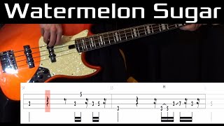 Watermelon Sugar Harry Styles  Bass Cover WITH TABS [upl. by Amadis]